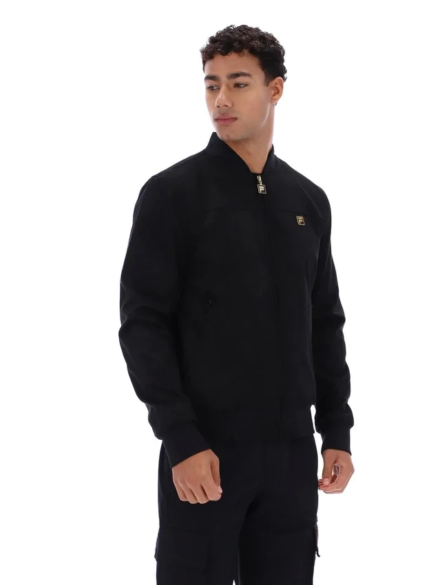 Veste Dean noire en simili-daim à fermeture éclair intégrale