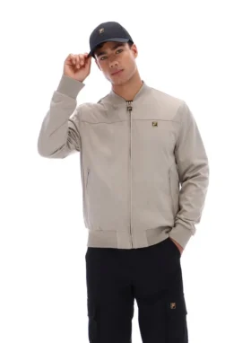 Veste Dean vintage kaki en simili-daim à fermeture éclair intégrale