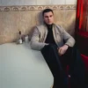 Veste Dean vintage kaki en simili-daim à fermeture éclair intégrale