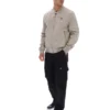 Veste Dean vintage kaki en simili-daim à fermeture éclair intégrale