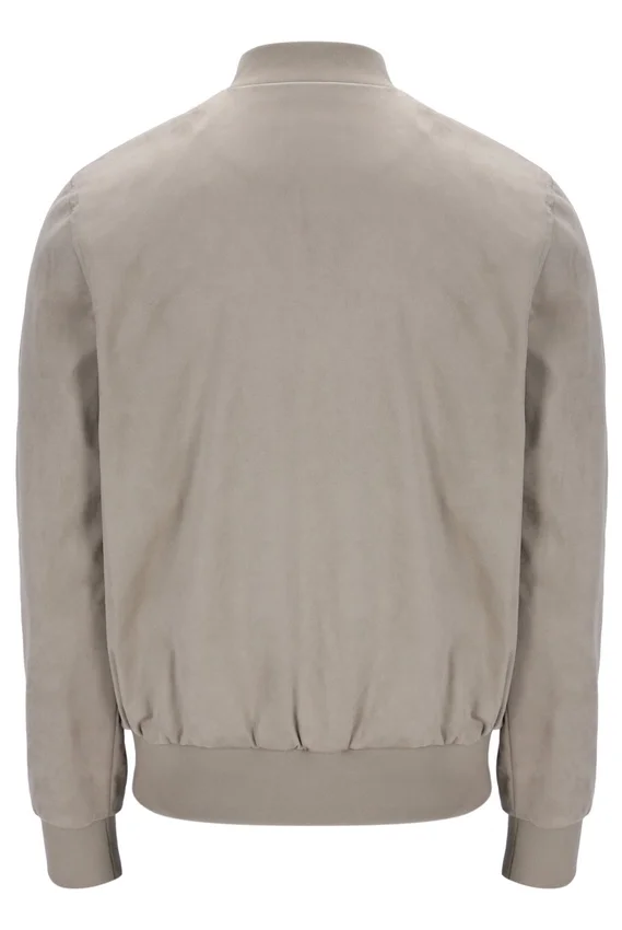 Veste Dean vintage kaki en simili-daim à fermeture éclair intégrale