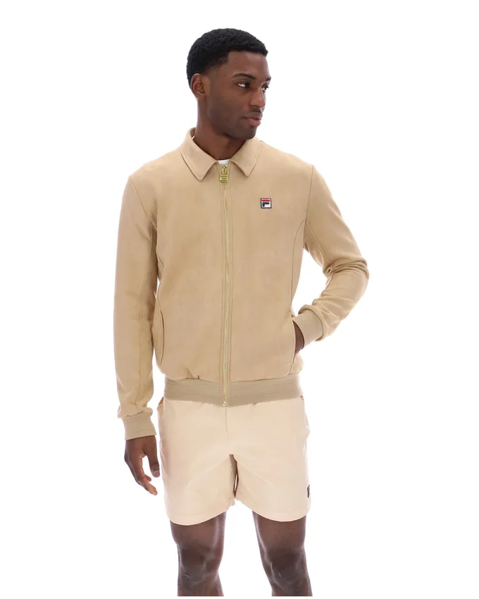 Veste en daim Francesco beige classique