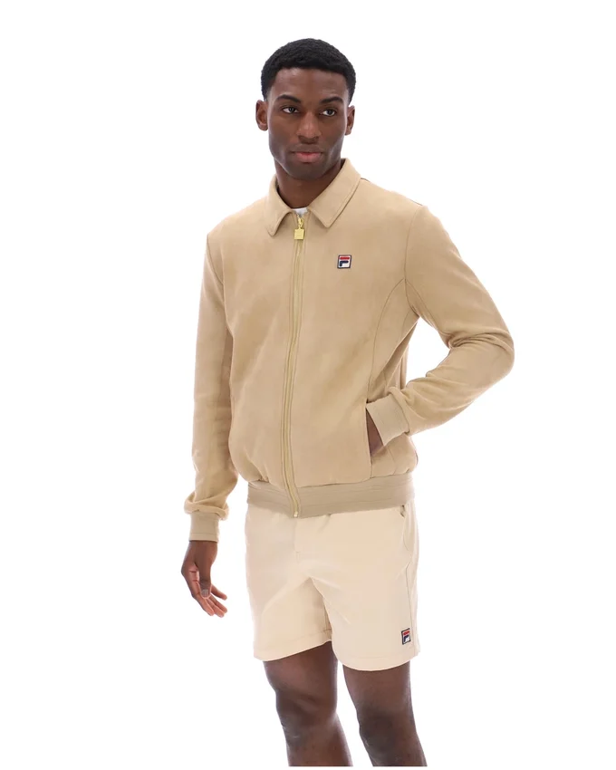 Veste en daim Francesco beige classique
