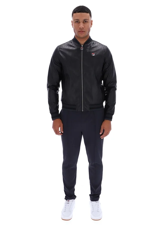 Veste en simili cuir « Malyk Archive Influence » noire