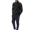 Veste en simili cuir « Malyk Archive Influence » noire