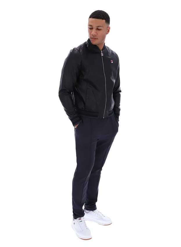 Veste en simili cuir « Malyk Archive Influence » noire