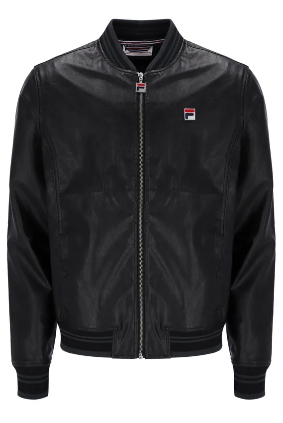 Veste en simili cuir « Malyk Archive Influence » noire