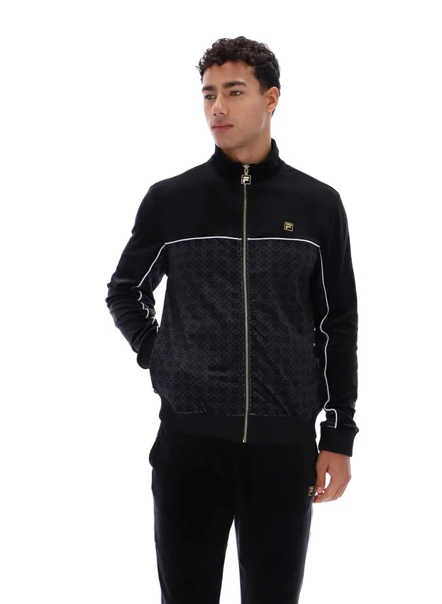 Veste en velours noire Higgans à fermeture éclair intégrale