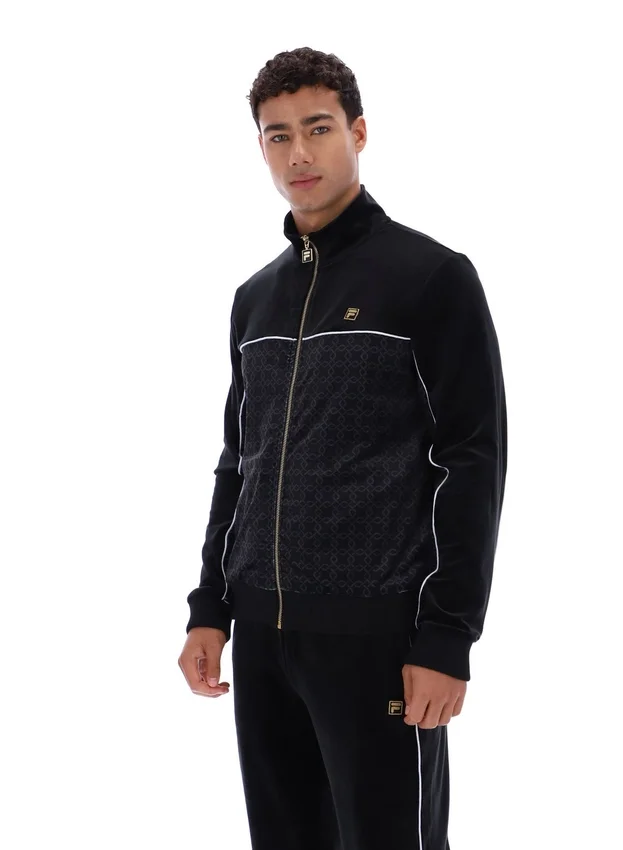 Veste en velours noire Higgans à fermeture éclair intégrale