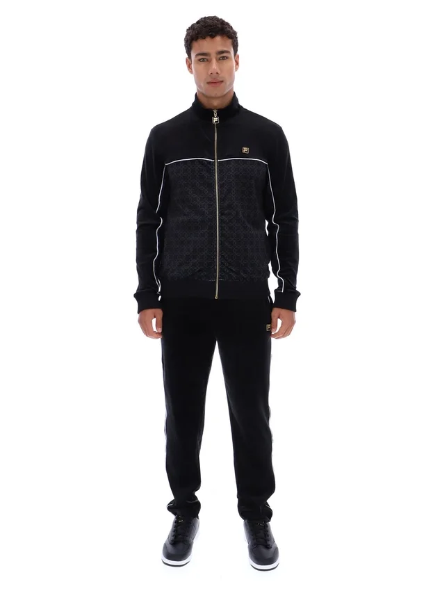 Veste en velours noire Higgans à fermeture éclair intégrale