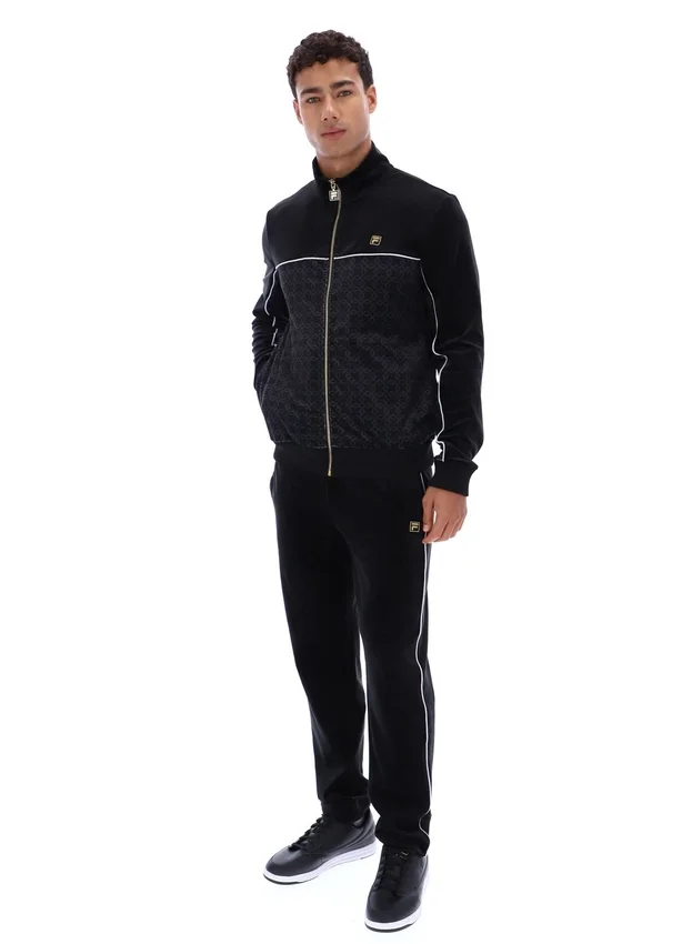 Veste en velours noire Higgans à fermeture éclair intégrale