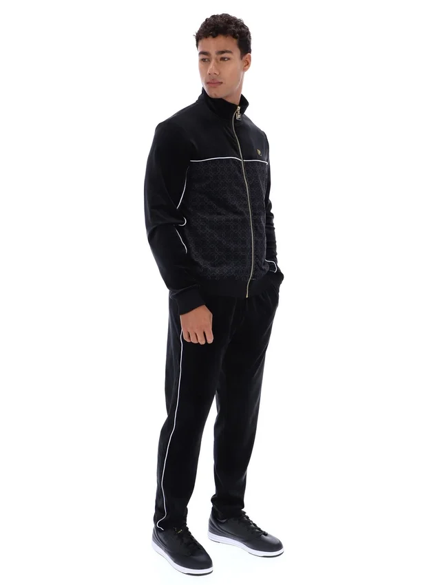 Veste en velours noire Higgans à fermeture éclair intégrale