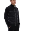 Veste en velours noire Higgans à fermeture éclair intégrale