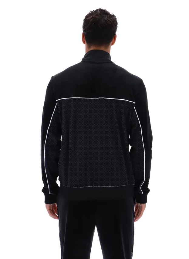 Veste en velours noire Higgans à fermeture éclair intégrale