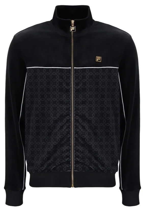 Veste en velours noire Higgans à fermeture éclair intégrale
