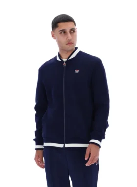 Veste Fila Navy Gabe en tricot gaufré