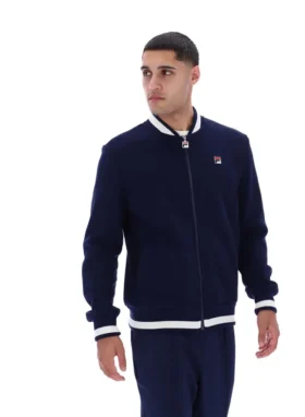 Veste Fila Navy Gabe en tricot gaufré