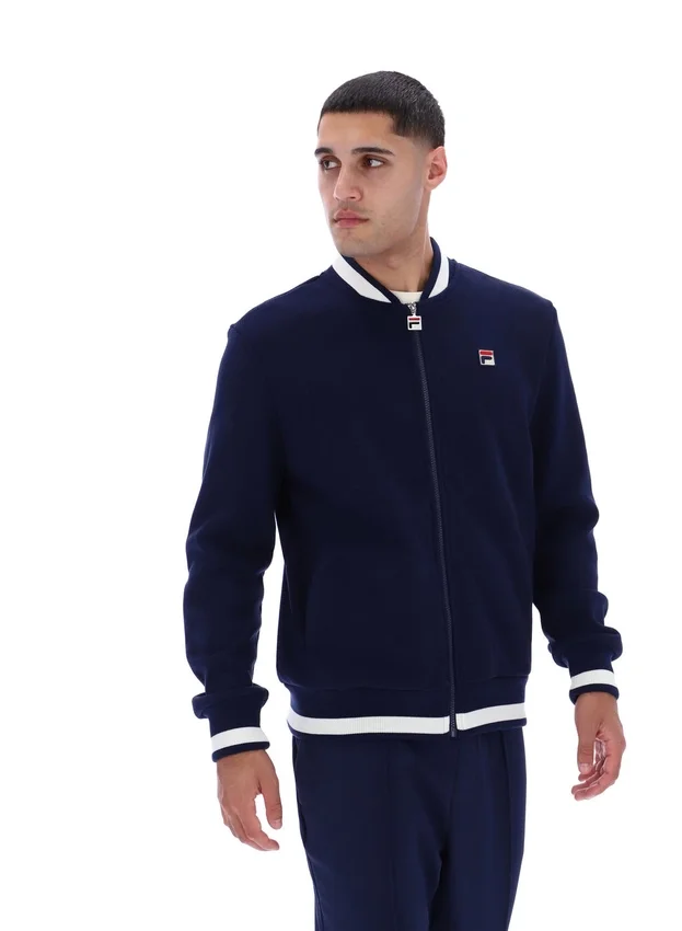 Veste Fila Navy Gabe en tricot gaufré