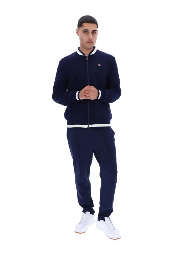 Veste Fila Navy Gabe en tricot gaufré