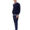 Veste Fila Navy Gabe en tricot gaufré