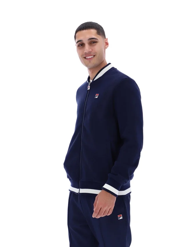 Veste Fila Navy Gabe en tricot gaufré