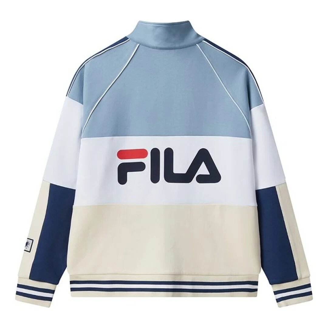 Veste Fila x Mihara Yasuhiro « Bleu sarcelle, blanc, beige »
