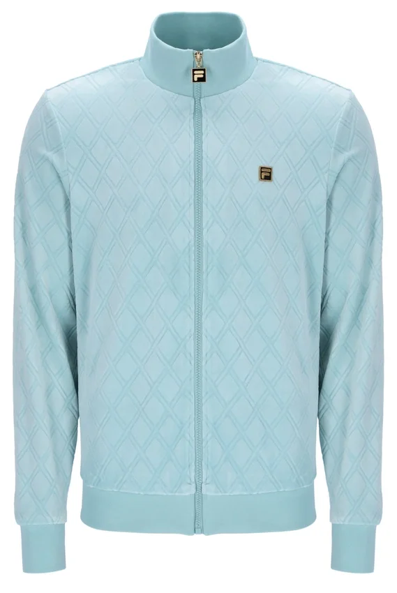 Veste « Hanay » à motif losanges en relief, bleu sterling