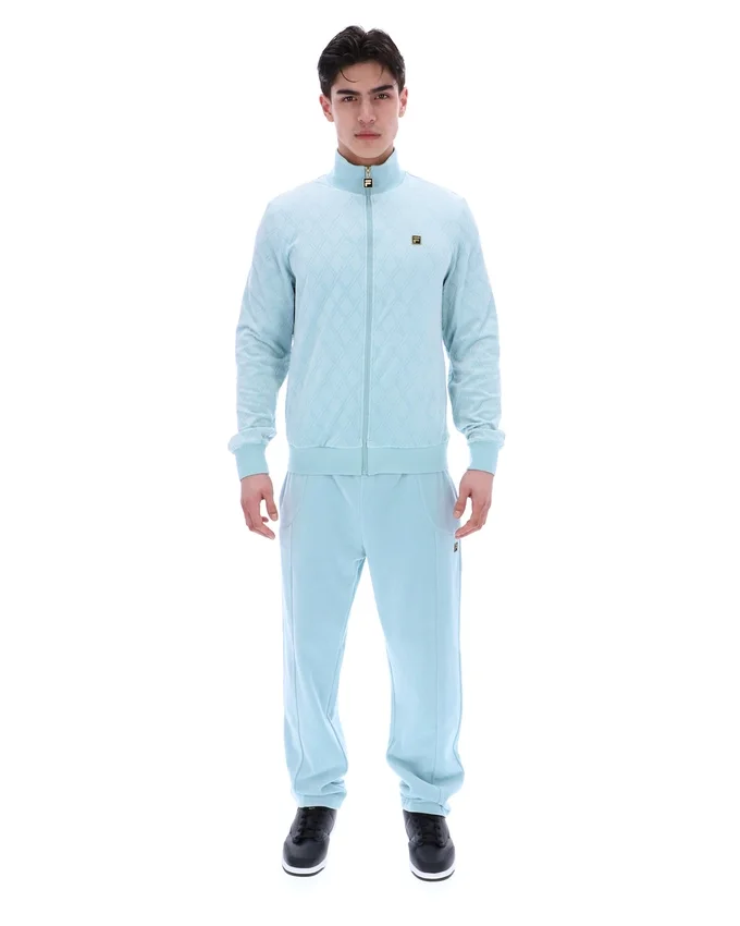 Veste « Hanay » à motif losanges en relief, bleu sterling