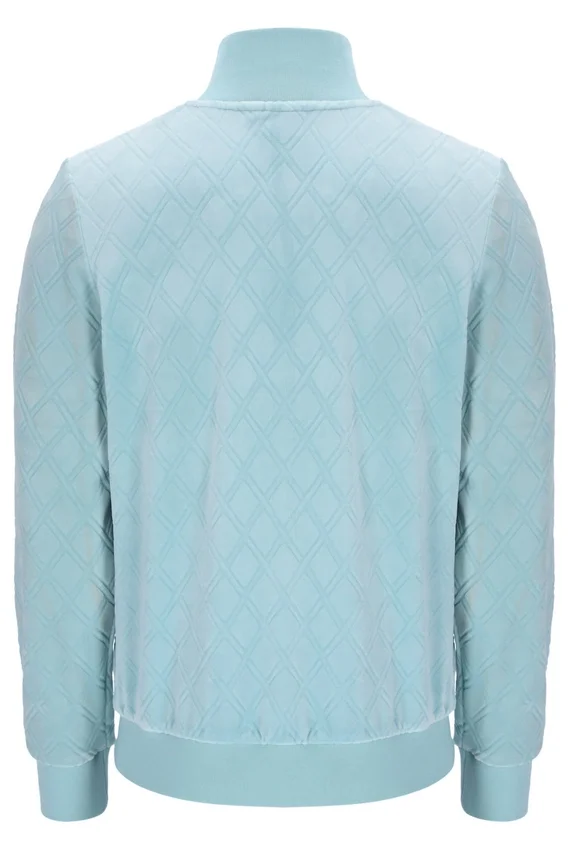 Veste « Hanay » à motif losanges en relief, bleu sterling