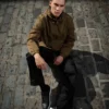Veste Ian à fermeture éclair intégrale, vert olive foncé