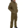 Veste Ian à fermeture éclair intégrale, vert olive foncé