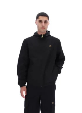Veste Ian noire à fermeture éclair intégrale