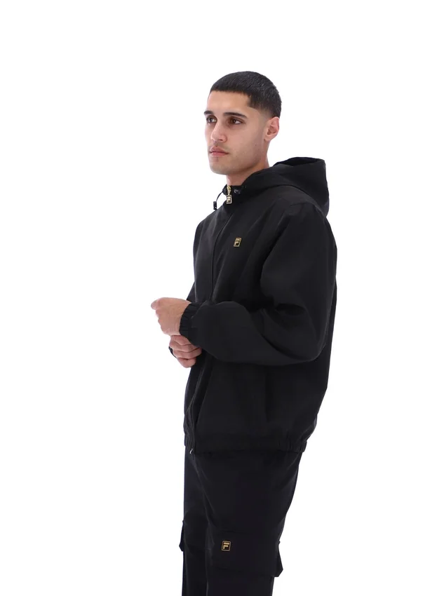 Veste Ian noire à fermeture éclair intégrale