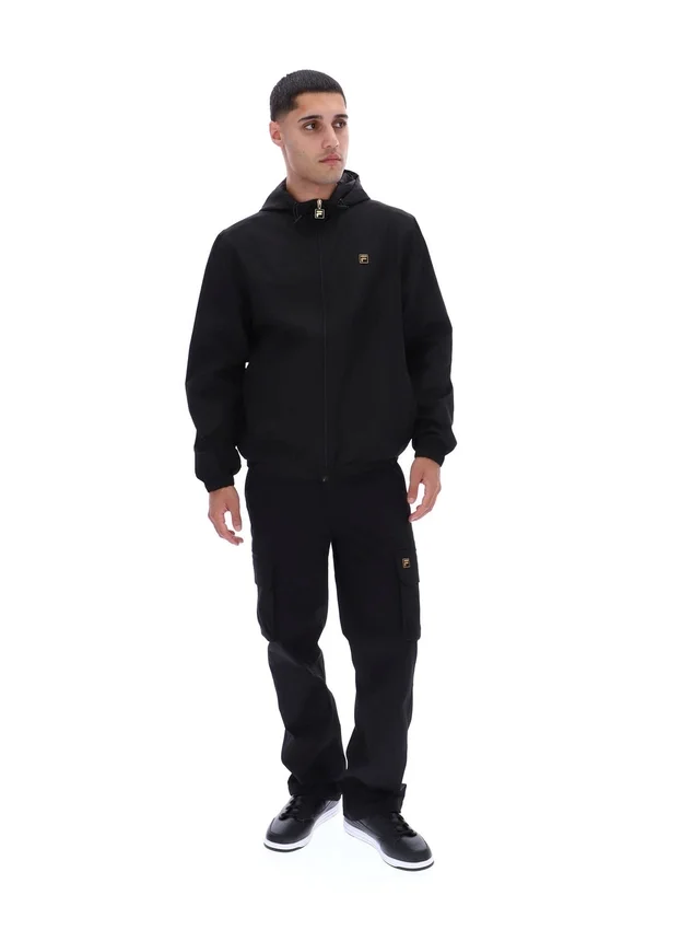 Veste Ian noire à fermeture éclair intégrale