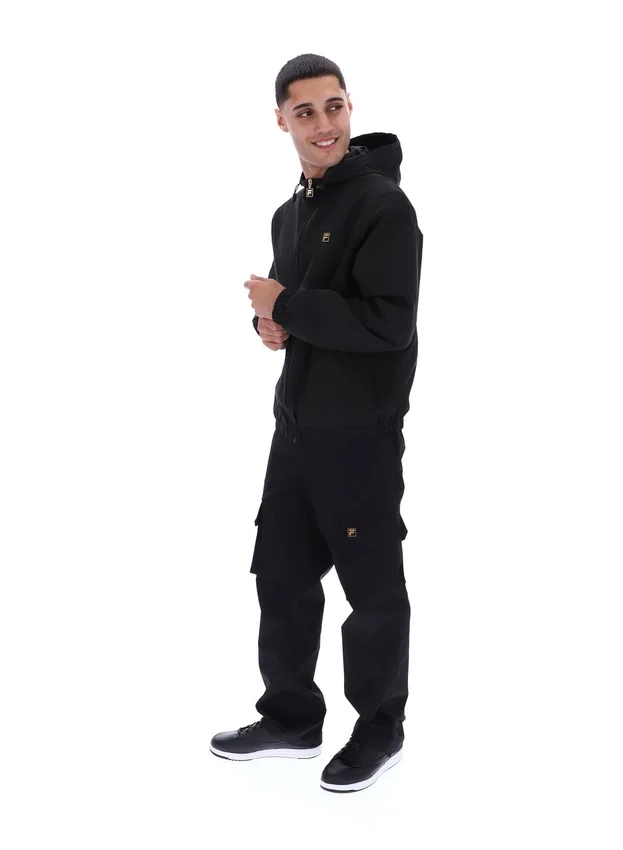 Veste Ian noire à fermeture éclair intégrale