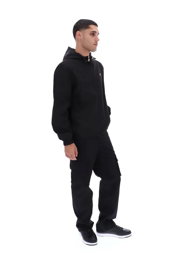 Veste Ian noire à fermeture éclair intégrale