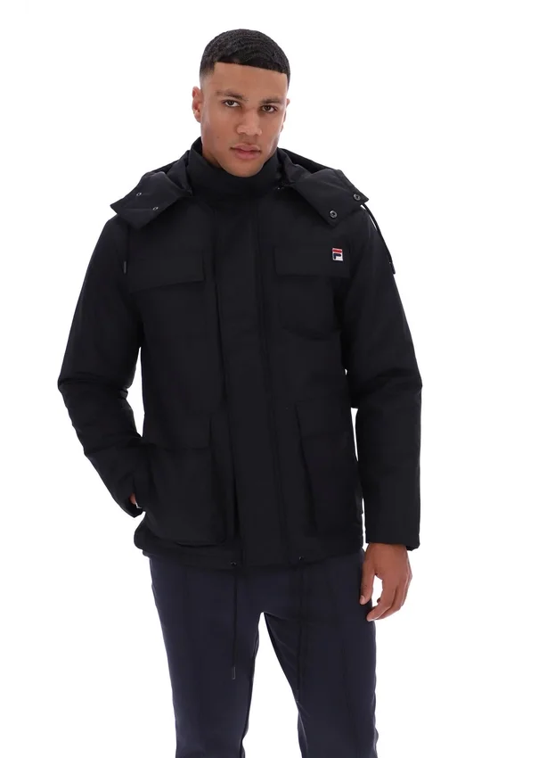 Veste matelassée cargo Liam noire