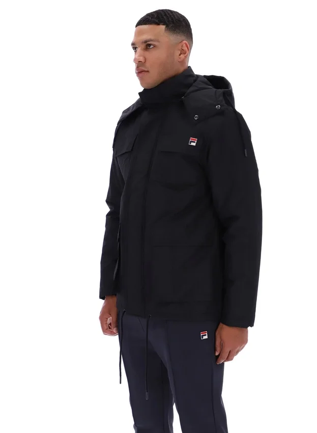 Veste matelassée cargo Liam noire