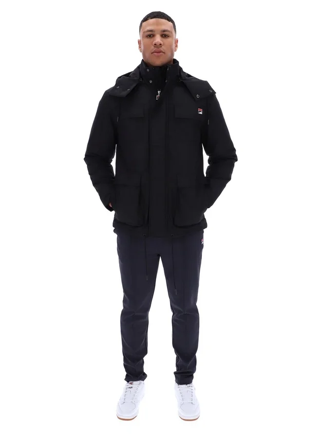 Veste matelassée cargo Liam noire