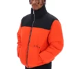Veste matelassée à empiècements Evan unisexe, couleur Tangerine Tango