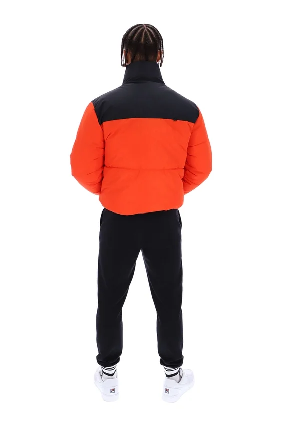 Veste matelassée à empiècements Evan unisexe, couleur Tangerine Tango