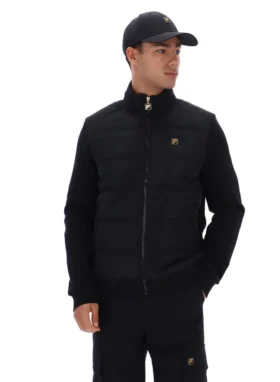 Veste matelassée à fermeture éclair intégrale « Jerry » noire