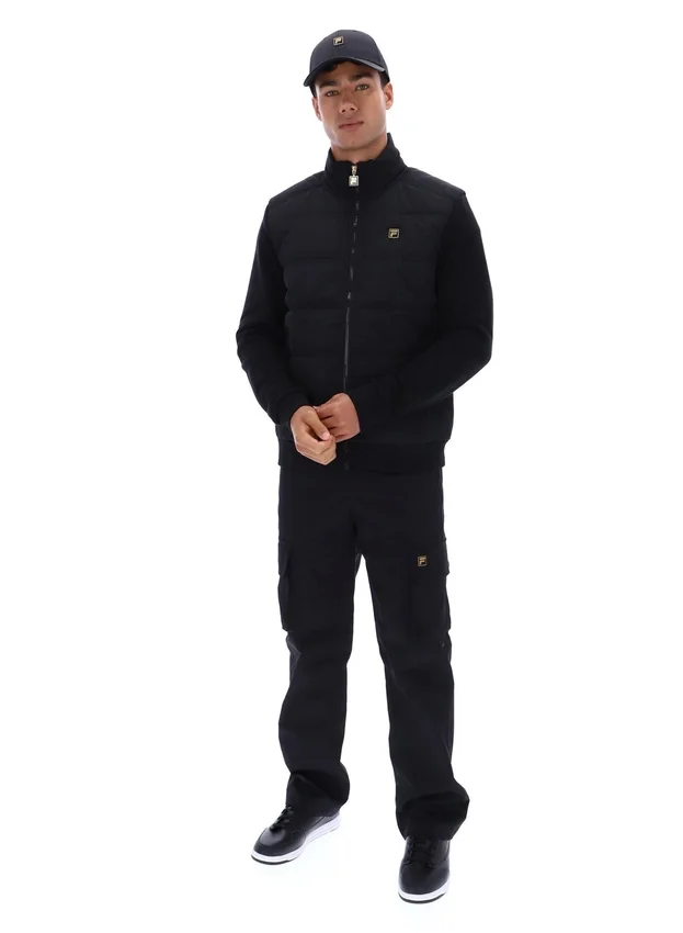 Veste matelassée à fermeture éclair intégrale « Jerry » noire