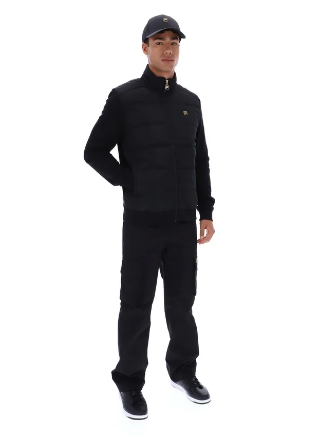 Veste matelassée à fermeture éclair intégrale « Jerry » noire