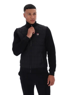 Veste Moor à devant rembourré, noire