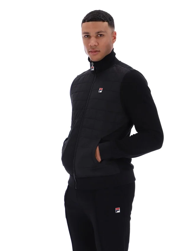 Veste Moor à devant rembourré, noire