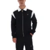 Veste Morton noire à fermeture éclair intégrale avec empiècements contrastés