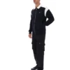Veste Morton noire à fermeture éclair intégrale avec empiècements contrastés