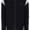 Veste Morton noire à fermeture éclair intégrale avec empiècements contrastés