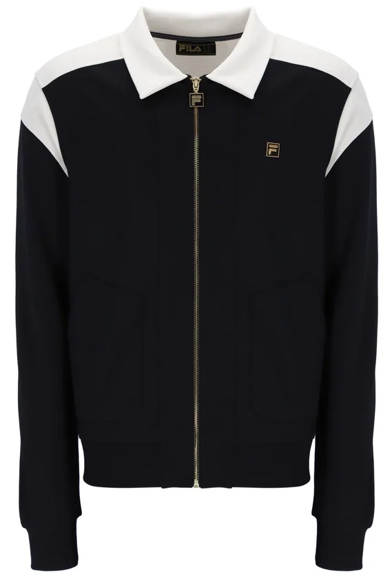 Veste Morton noire à fermeture éclair intégrale avec empiècements contrastés